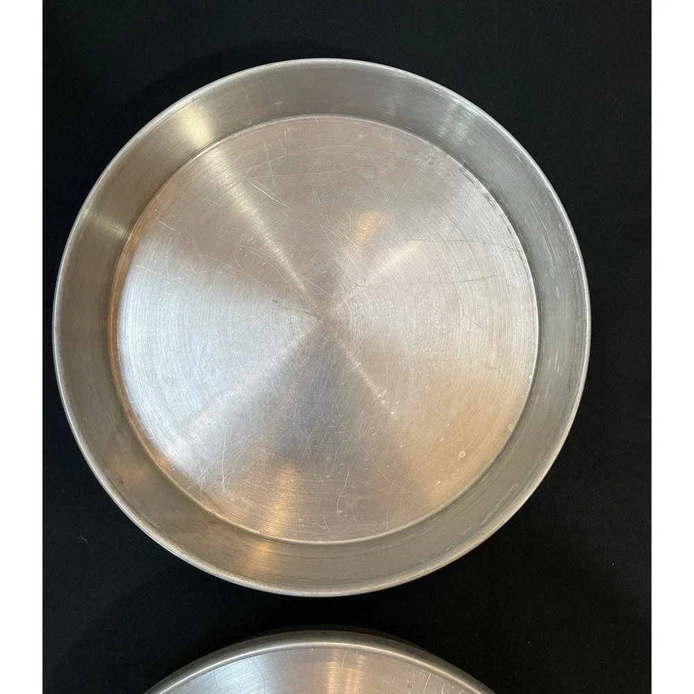 Vintage MCM Set of 2 Mirro Cake Layer Pie Pans 8